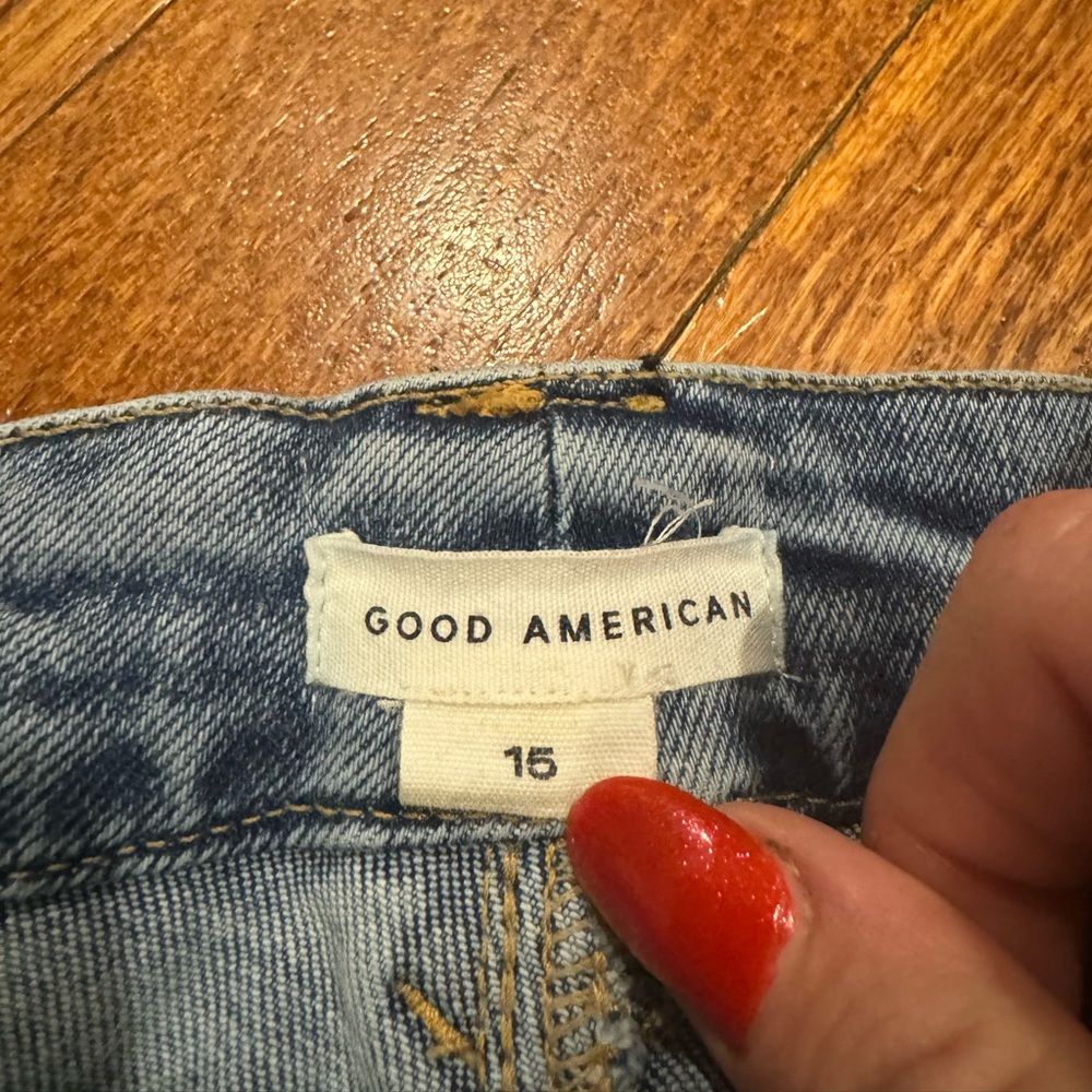 Good American Size 15 Cropped Indigo jeans